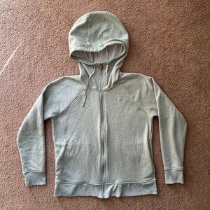 Under Armour Sweatshirt Womens Large Full Zip Hoodie Coldgear Blue Teal